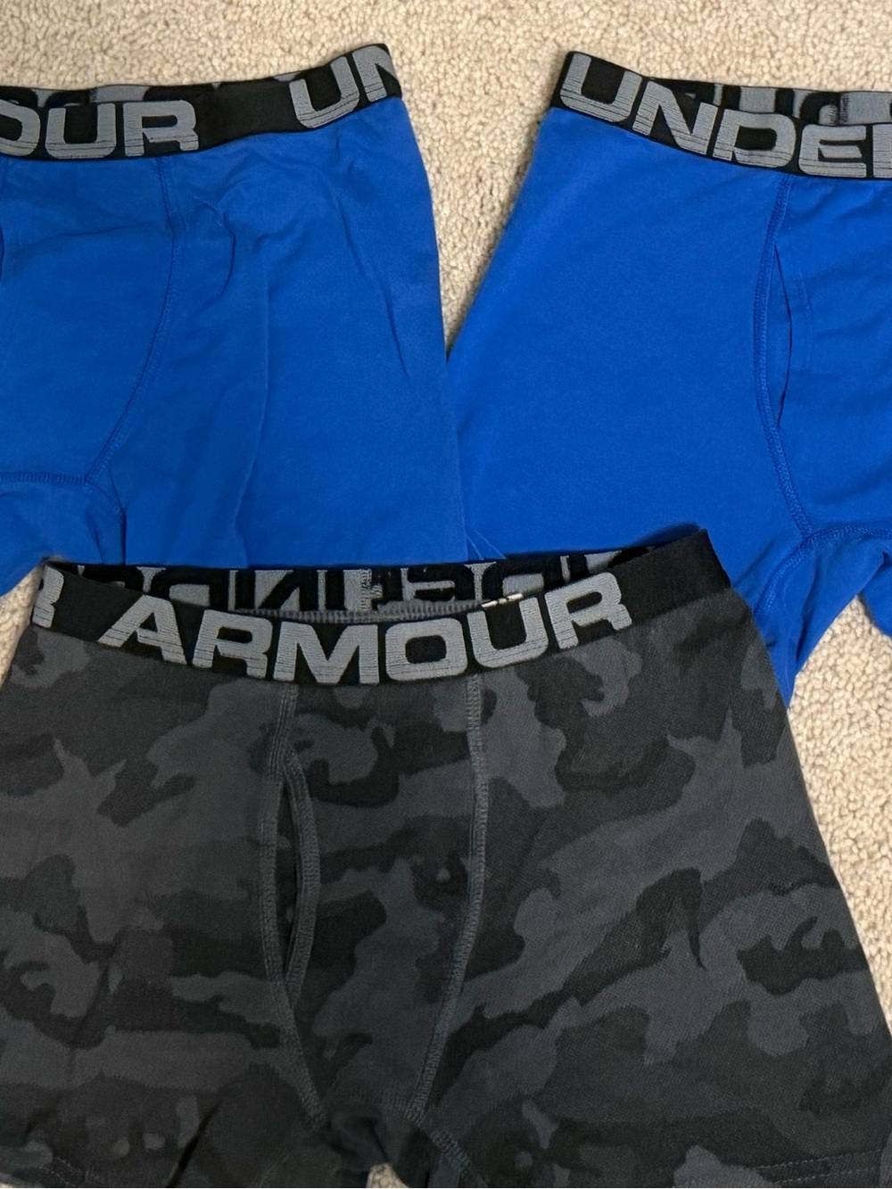 Under Armour boys  Boxer Briefs - Royal Blue & Black Camo